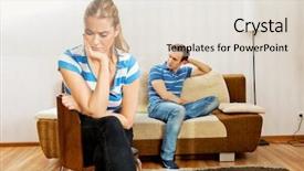  Presentation with fight - Audience pleasing PPT theme consisting of couple not talking after fight backdrop and a lemonade colored foreground