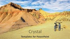  Presentation with journey - Slide deck with couple-of-bicycles-are-parked background and a  colored foreground