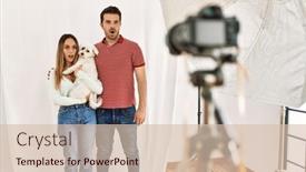  Presentation with dog - Theme with couple-of-boyfriend-and-girlfriend background and a lemonade colored foreground