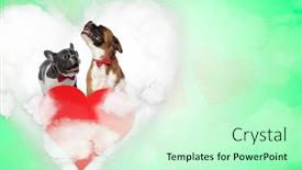  Presentation with boxer - Amazing slide deck having couple-of-french-bulldog backdrop and a soft green colored foreground