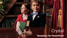  Presentation with modern elegant - Audience pleasing PPT layouts consisting of couple-of-modern-children backdrop and a wine colored foreground