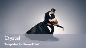  Presentation with tango - Presentation design with couple of professional dancers performing background and a gray colored foreground