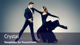  Presentation with tango - Colorful presentation enhanced with couple of professional dancers performing backdrop and a navy blue colored foreground