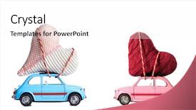  Presentation with cars - Presentation design consisting of couple of retro toy cars background and a white colored foreground