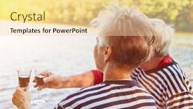  Presentation with seniors - Slide set featuring couple-of-seniors-drinking-wine background and a lemonade colored foreground