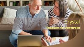  Presentation with accountant - Presentation theme consisting of couple-of-seniors-having background and a tawny brown colored foreground