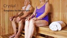  Presentation with seniors - Colorful slides enhanced with couple-of-seniors-sweating-together backdrop and a red colored foreground