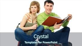  Presentation with friends - Audience pleasing PPT theme consisting of couple of students theme education backdrop and a  colored foreground