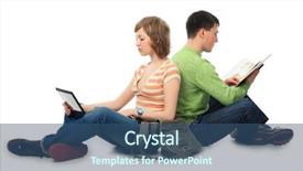  Presentation with theme - Theme having couple of students theme education background and a  colored foreground