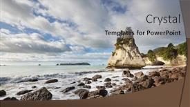  Presentation with tourists - Amazing PPT theme having couple-of-tourists backdrop and a light gray colored foreground