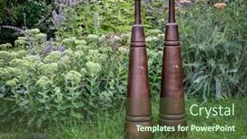  Presentation with persia - PPT theme having couple-of-traditional-wooden-persian background and a tawny brown colored foreground