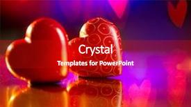  Presentation with married couple hearts - Colorful slides enhanced with campsis radicans flowers trumpet vine backdrop and a coral colored foreground.