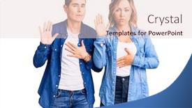  Presentation with women making - Colorful presentation enhanced with couple-of-women-wearing-casual backdrop and a lemonade colored foreground