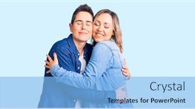  Presentation with confident love - Presentation theme enhanced with couple-of-women-wearing-casual background and a light blue colored foreground