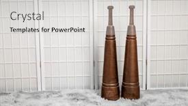  Presentation with persian - Slide set with couple-of-wooden-persian-meels background and a light gray colored foreground