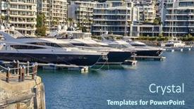 Presentation with cape town - Beautiful PPT layouts featuring couple-of-yachts-anchored backdrop and a ocean colored foreground