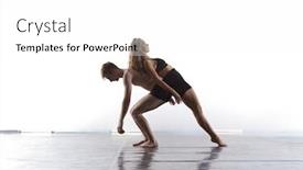  Presentation with art dance - Amazing slide deck having couple-of-young-athletic-dance backdrop and a white colored foreground