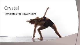  Presentation with art dance - PPT theme consisting of couple-of-young-athletic-dance background and a white colored foreground