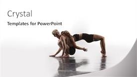  Presentation with couple dance - PPT layouts having couple-of-young-athletic-dance background and a white colored foreground