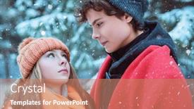  Presentation with first - Amazing theme having couple-of-young-romantic-people backdrop and a coral colored foreground