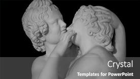  Presentation with marble - Audience pleasing slides consisting of couple-of-young-statue backdrop and a gray colored foreground
