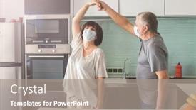  Presentation with old couple - Slides having couple-old-aged-senior-people background and a gray colored foreground