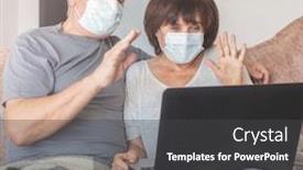  Presentation with old couple - Cool new slides with couple-old-aged-senior-people backdrop and a dark gray colored foreground