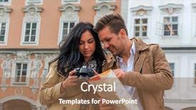  Presentation with brain break - Presentation theme enhanced with couple on a city break background and a tawny brown colored foreground