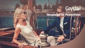  Presentation with luxury yacht - Amazing slides having couple on a luxury yacht backdrop and a violet colored foreground