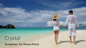  Presentation with maldives - Amazing presentation having couple on a tropical beach at maldives backdrop and a lemonade colored foreground