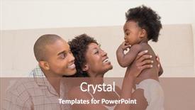  Presentation with baby diapers - Cool new presentation theme with couple looking at ultrasound of their baby sitting on the bed selective background focus on ultrasound backdrop and a gray colored foreground.