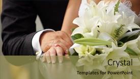  Presentation with wedding couple wishes - Amazing presentation theme having couple on their wedding day backdrop and a  colored foreground