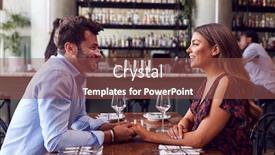  Presentation with valentines day - PPT theme having couple-on-valentines-day-first background and a tawny brown colored foreground