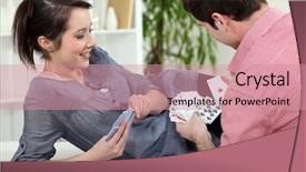  Presentation with playing cards - Colorful theme enhanced with position grid - couple playing cards backdrop and a coral colored foreground