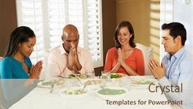  Presentation with grace - Presentation featuring couple prayer - group of friends saying grace background and a lemonade colored foreground