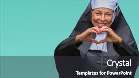  Presentation with christian love - Cool new PPT layouts with couple prayer - middle age senior christian catholic backdrop and a dark gray colored foreground