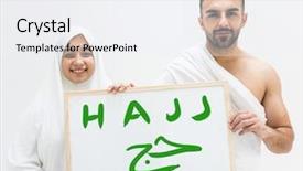  Presentation with kaaba mecca - Audience pleasing slides consisting of couple prayer - muslim man posing as ready backdrop and a white colored foreground