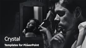  Presentation with leave - Presentation with couple preparing to leave background and a dark gray colored foreground