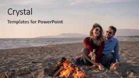  Presentation with fire truck police - Beautiful theme featuring couple relaxing by the fire backdrop and a lemonade colored foreground