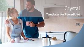  Presentation with kitchen - Theme having couple-renovating-kitchen-at-home background and a  colored foreground