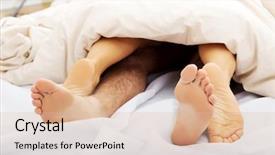  Presentation with quilt - PPT layouts featuring couple's feet in bed under the quilt background and a lemonade colored foreground