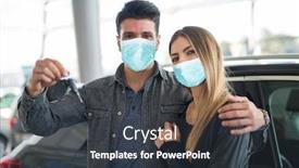  Presentation with new parents nurse practionner - Colorful presentation theme enhanced with couple-searching-for-a-new backdrop and a dark gray colored foreground