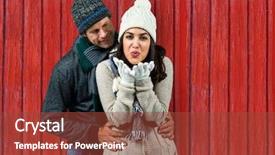  Presentation with couple kiss - Beautiful slides featuring couple she sending a kiss backdrop and a tawny brown colored foreground