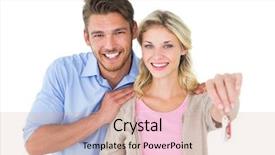  Presentation with bourbon st new orleans - Presentation theme enhanced with couple showing new house key background and a lemonade colored foreground