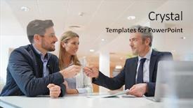  Presentation with real estate - Audience pleasing slide deck consisting of couple signing contract with real backdrop and a soft green colored foreground