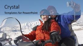  Presentation with digital self - PPT layouts featuring bee collecting pollen on the pink flower background and a tawny brown colored foreground