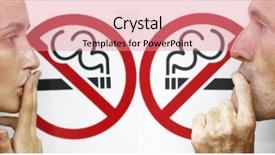  Presentation with smoking - Presentation theme enhanced with couple smoking a no smoking background and a coral colored foreground