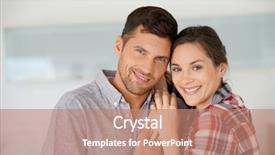  Presentation with brand - Theme consisting of couple standing in brand new background and a coral colored foreground