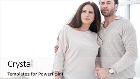  Presentation with married couple - Beautiful theme featuring couple standing in new living backdrop and a  colored foreground