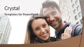  Presentation with broadway - Beautiful PPT layouts featuring couple standing on broadway street backdrop and a light gray colored foreground